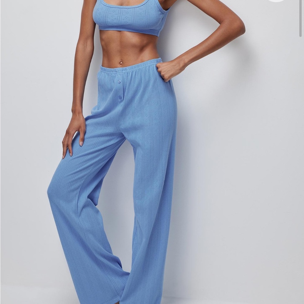 Women's Knit Blue Pants